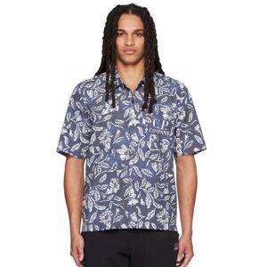 C.P.‎ Company Floral - L Print Short Sleeve Shirt Men's  Medieval Blue